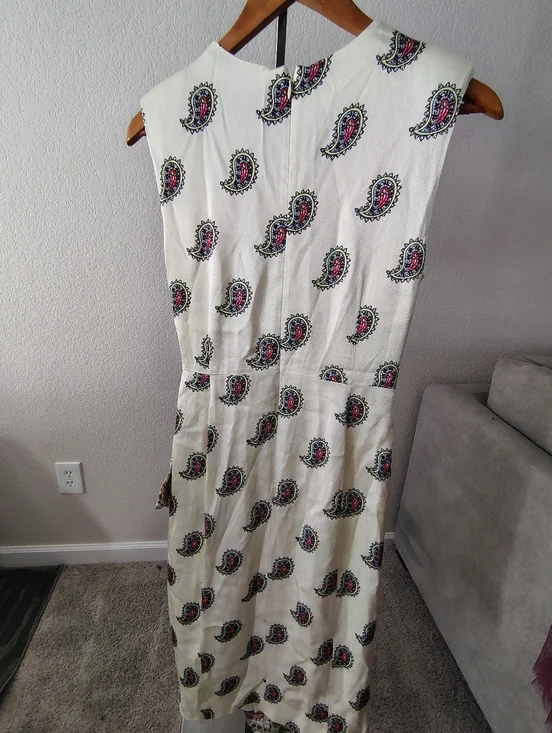 J.Crew Faux-wrap midi dress in paisley size 6 Spring 🌱 - Picture 7 of 7
